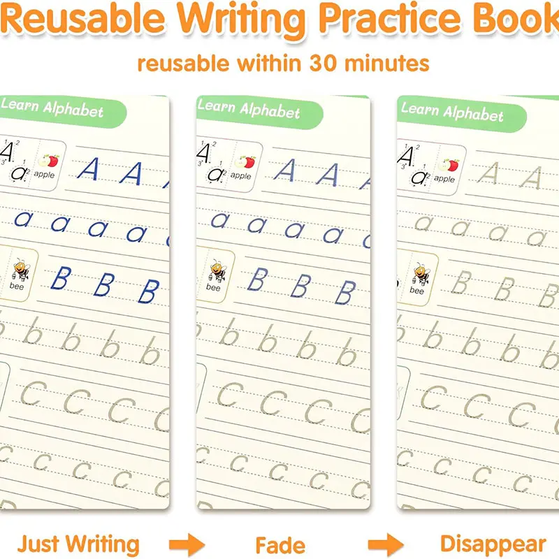 Reusable Grooved Handwriting Practice Books for kids
