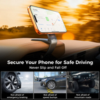 Magnetic Car Phone Mount – MagSafe Compatible | 20-Magnet 360° Holder for iPhone 17/16/15/14/13/12