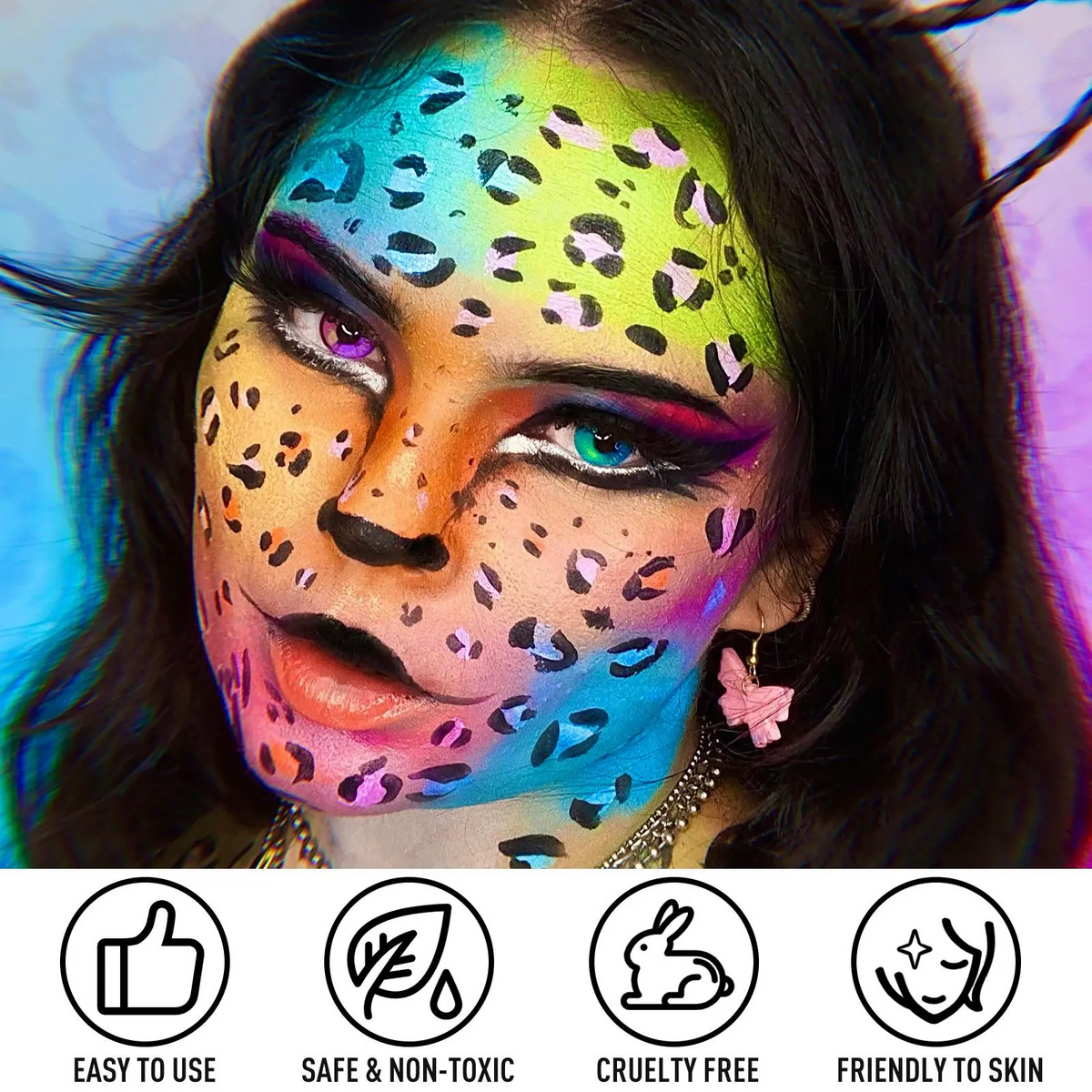 Athena 20-Color Face & Body Paint Palette – Waterproof, Non-Toxic, for Halloween & Artistic Makeup