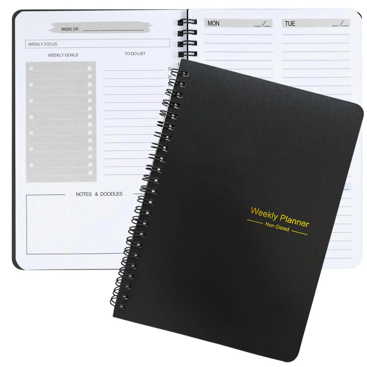 Portable Spiral Weekly Planner Notebook