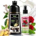 3-in-1 Hair Dye Shampoo – Ginseng Herbal Formula, Covers Grays, Long-Lasting Color (200ml)