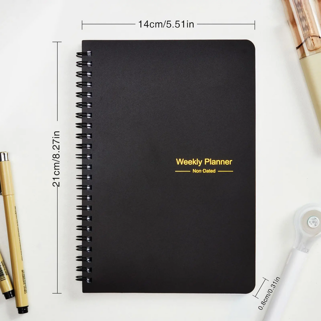 Portable Spiral Weekly Planner Notebook