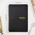 Portable Spiral Weekly Planner Notebook