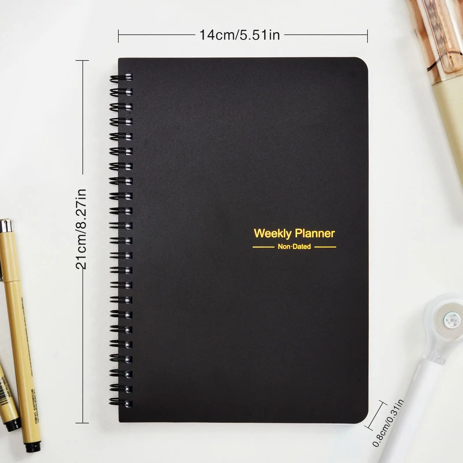 Portable Spiral Weekly Planner Notebook