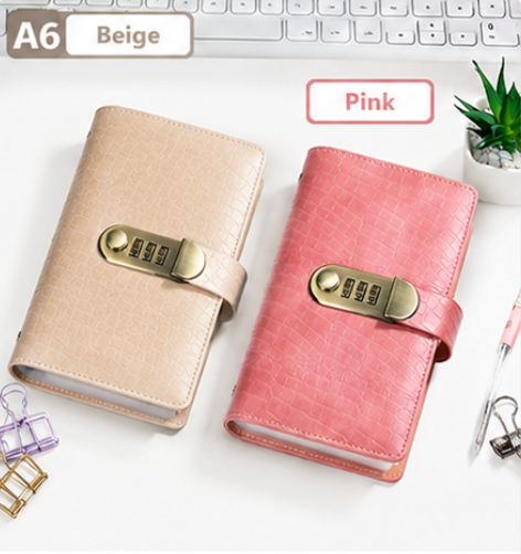 A6 Leather Journal with Combination Lock – 100 Pages