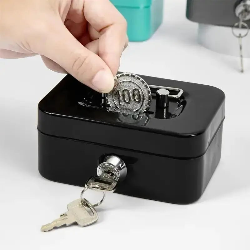 Mini Metal Piggy Bank with Key Lock