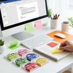 Sticky Notes with Pull-Out Dispenser | 12 Boxes 960 Sheets | 6 Colors | Strong Adhesive No Residue