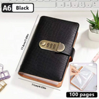 A6 Leather Journal with Combination Lock – 100 Pages