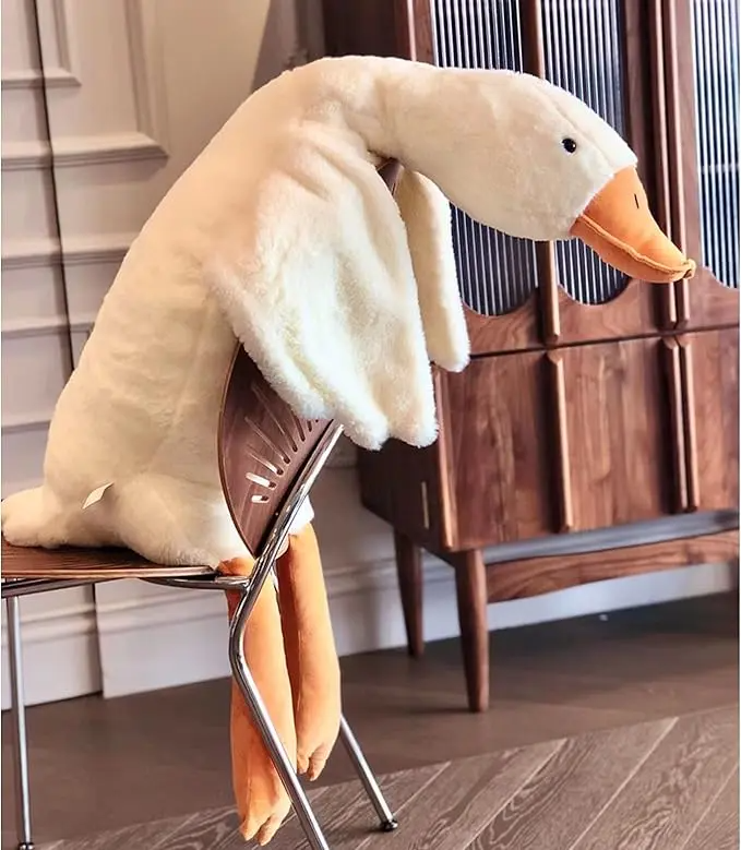 Giant White Goose Plush Pillow