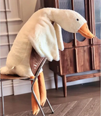 Giant White Goose Plush Pillow