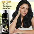 3-in-1 Hair Dye Shampoo – Ginseng Herbal Formula, Covers Grays, Long-Lasting Color (200ml)