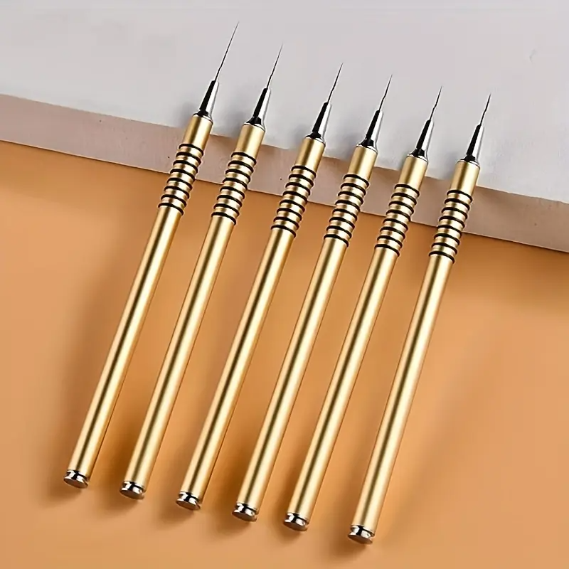 6-Piece Nail Art Striping Brush Set