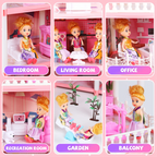 Princess Castle Dollhouse with Lights