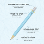 iiGEN 36-Color Erasable Gel Pen Set | 0.6mm Fine Tip, Ergonomic Hexagonal Grip