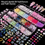 3D Nail Charms Kit – 8 Boxes of Rhinestones, Pearls & Jewels for Nail Art & DIY Crafts