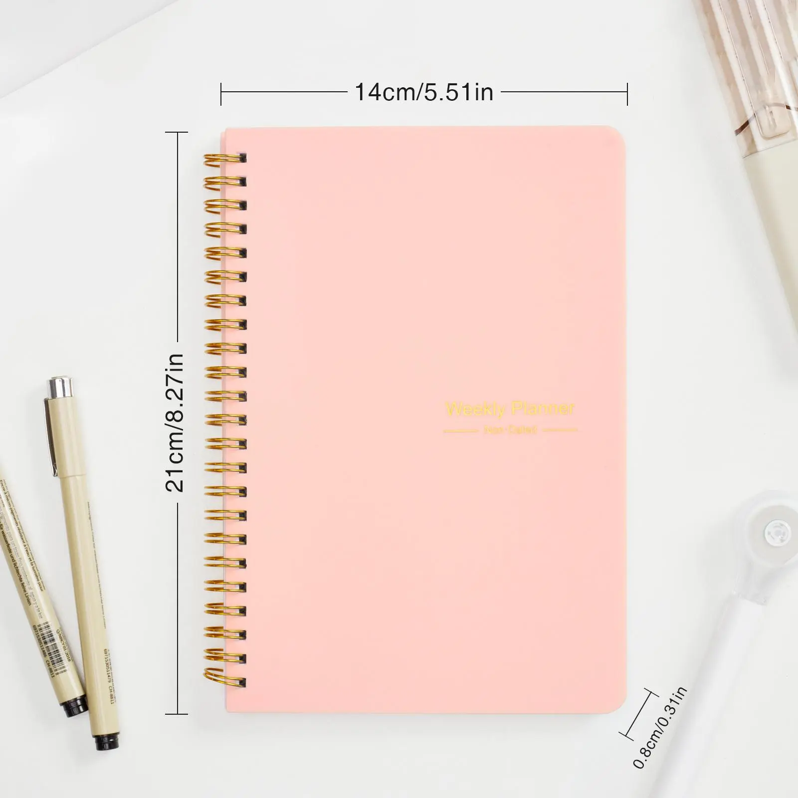 Portable Spiral Weekly Planner Notebook