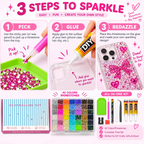 42,000Pcs Rhinestone Kit – 42 Colors 3mm Round Glitter Gems for Nail Art & DIY Crafts