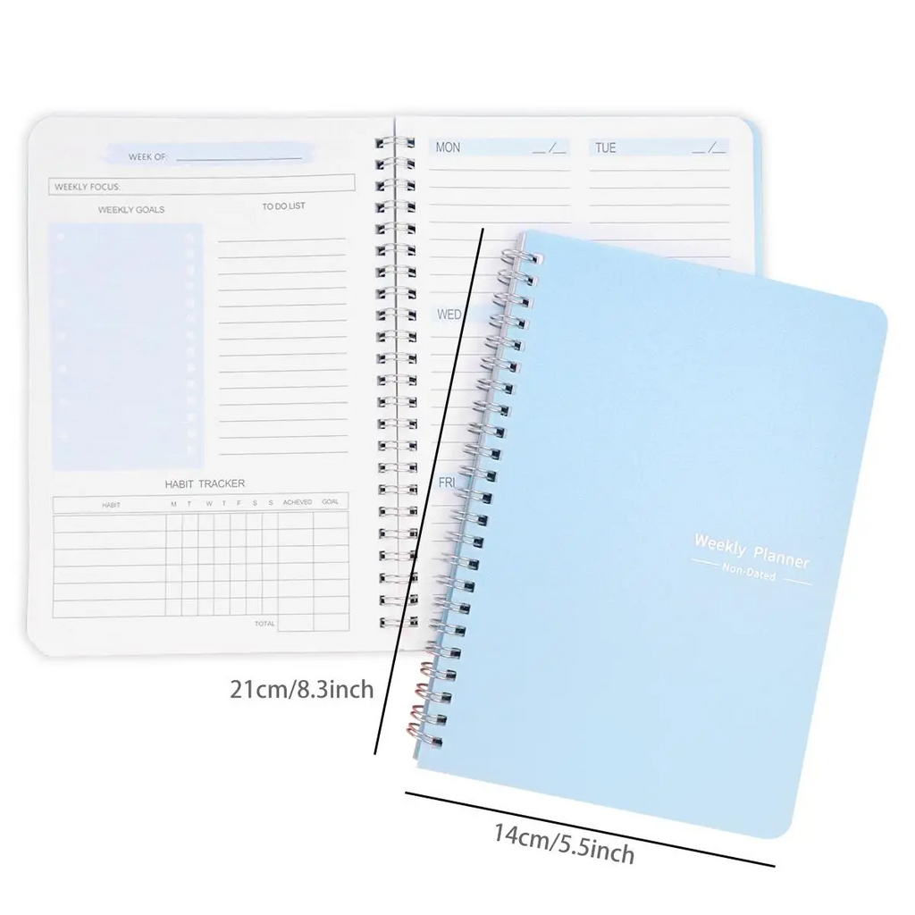 Portable Spiral Weekly Planner Notebook