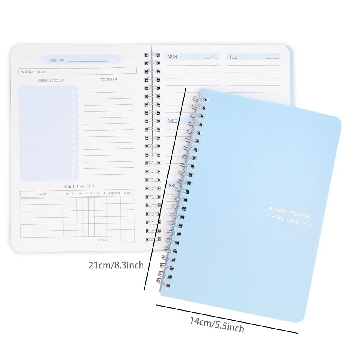 Portable Spiral Weekly Planner Notebook