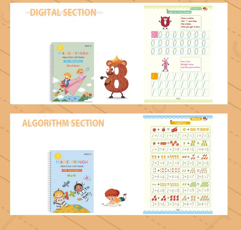 Reusable Grooved Handwriting Practice Books for kids