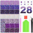 42,000Pcs Rhinestone Kit – 42 Colors 3mm Round Glitter Gems for Nail Art & DIY Crafts