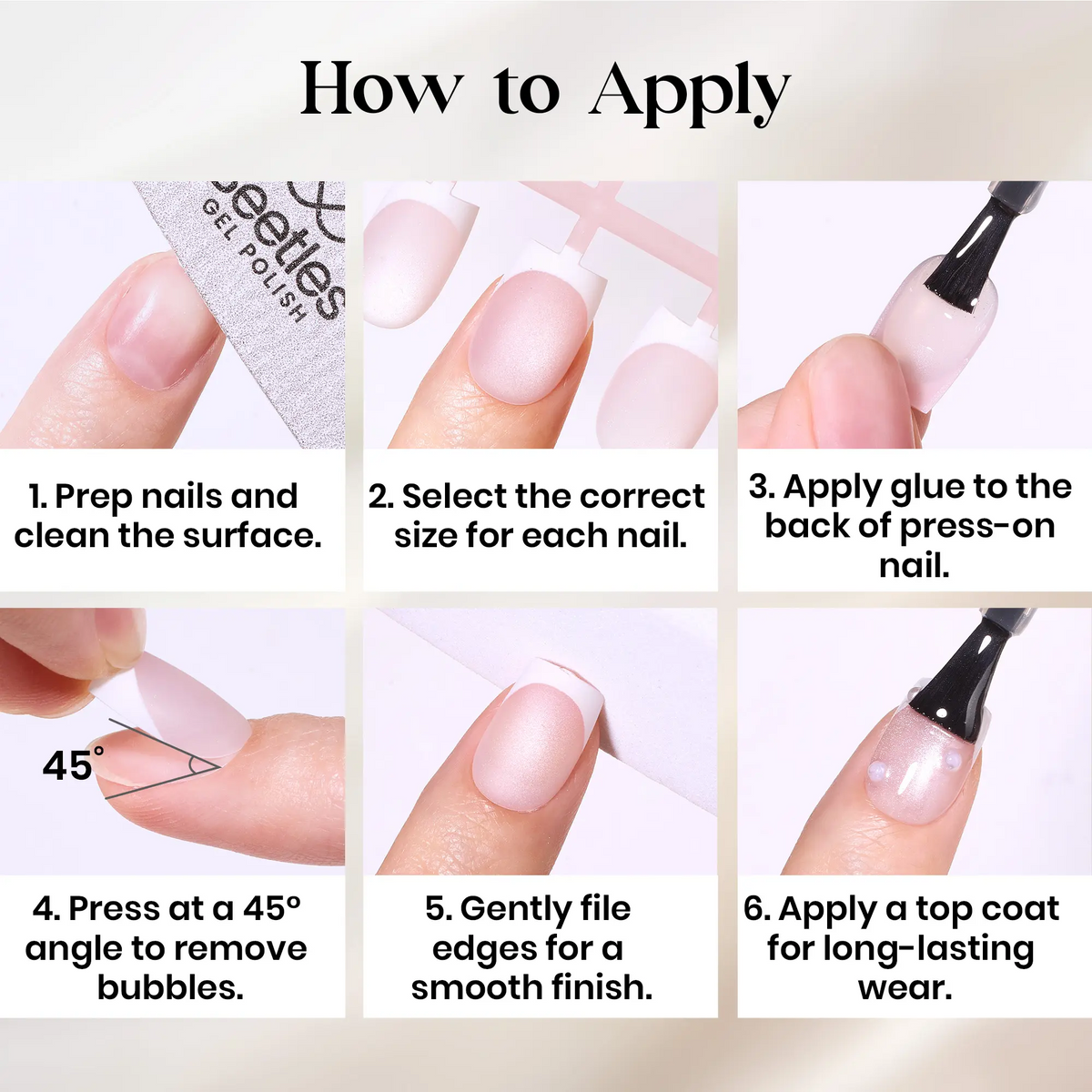 Cat Eye Press-On Nails – Gel-Painted French Tips, Full Cover Soft Gel Fake Nails for DIY Salon Manicure