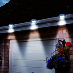 Solar LED Gutter Lights – Auto Sensor, Waterproof, for Garden, Stairs & Garage (White)