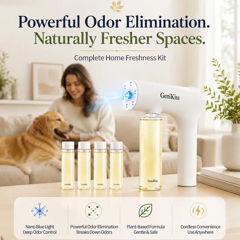 GeniKiss Nano Probiotic Pet Deodorizer – Bio-Enzyme Odor Eliminator Spray for Home & Pets
