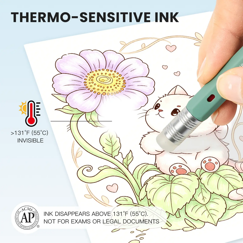 iiGEN 36-Color Erasable Gel Pen Set | 0.6mm Fine Tip, Ergonomic Hexagonal Grip