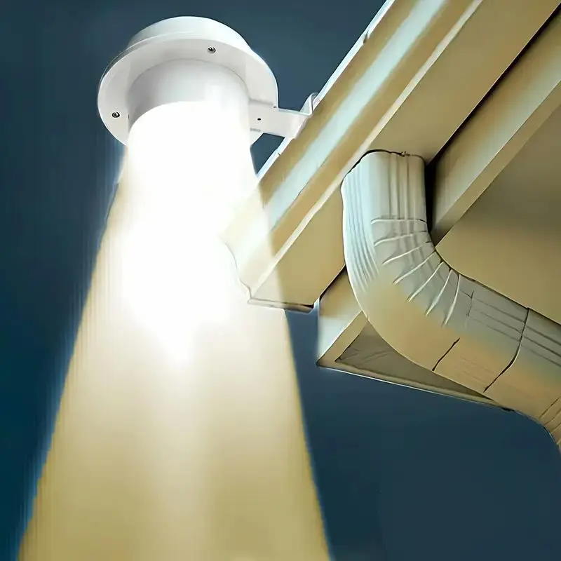Solar LED Gutter Lights – Auto Sensor, Waterproof, for Garden, Stairs & Garage (White)
