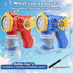 Children's LED Bubble Gun Toy with Leak-Proof Bottle
