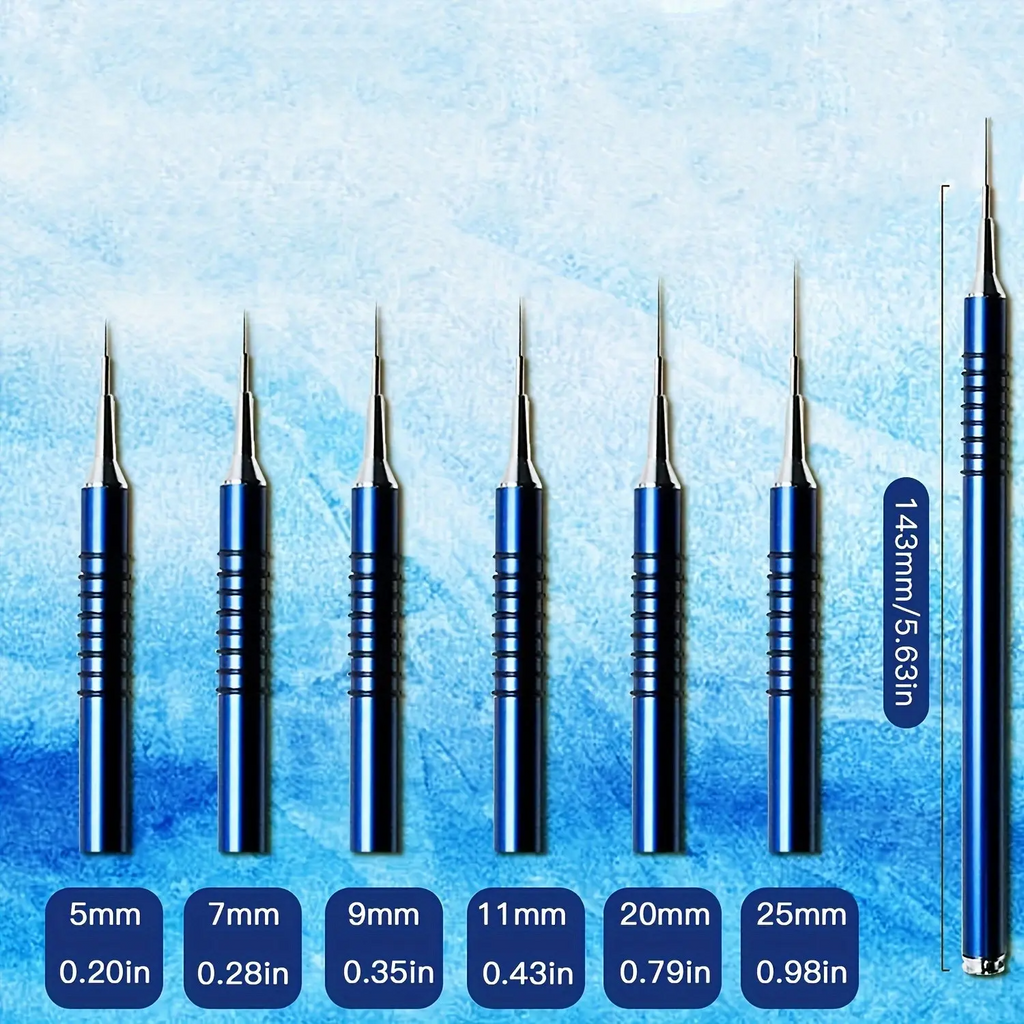 6-Piece Nail Art Striping Brush Set