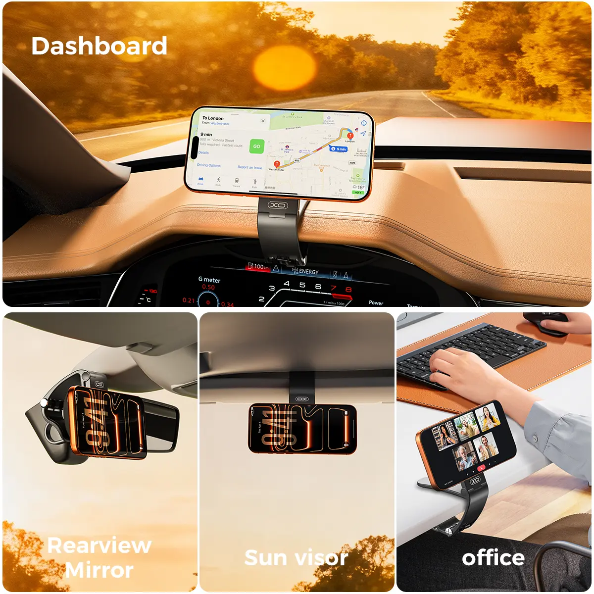 Magnetic Car Phone Mount – MagSafe Compatible | 20-Magnet 360° Holder for iPhone 17/16/15/14/13/12