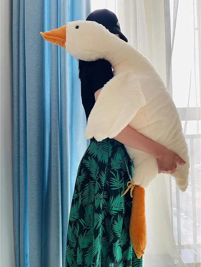 Giant White Goose Plush Pillow