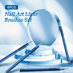 6-Piece Nail Art Striping Brush Set