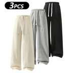 Men's Fleece-Lined Warm Sweatpants | Drawstring design, loose fit—suitable for autumn and winter wear.