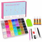 42,000Pcs Rhinestone Kit – 42 Colors 3mm Round Glitter Gems for Nail Art & DIY Crafts