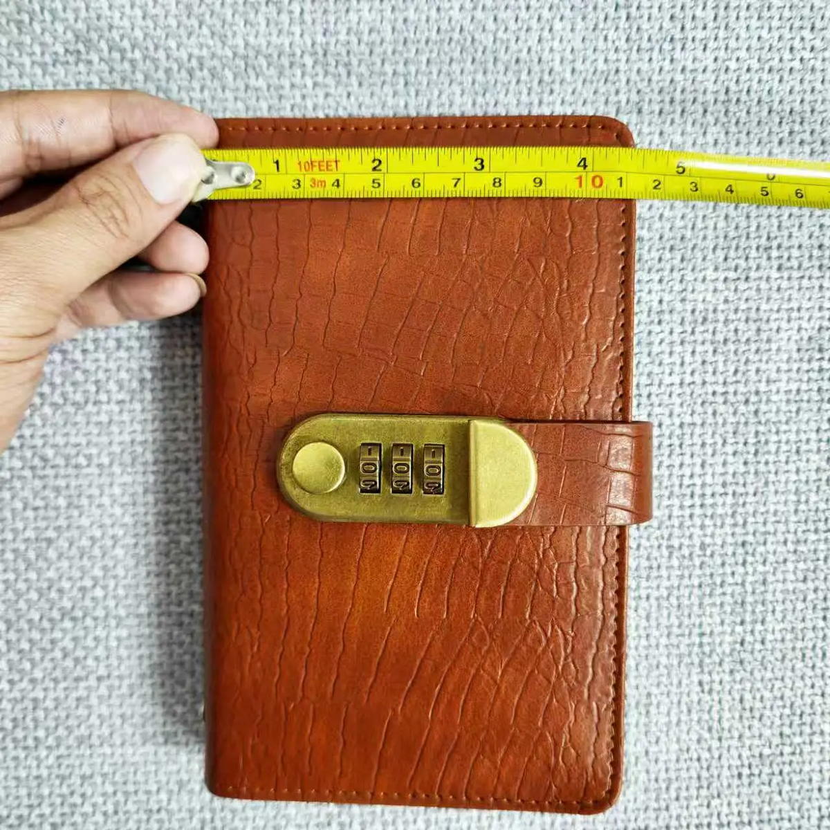 A6 Leather Journal with Combination Lock – 100 Pages