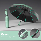 Automatic Folding Umbrella – Windproof & Waterproof | 10-Rib Double Canopy | Men & Women